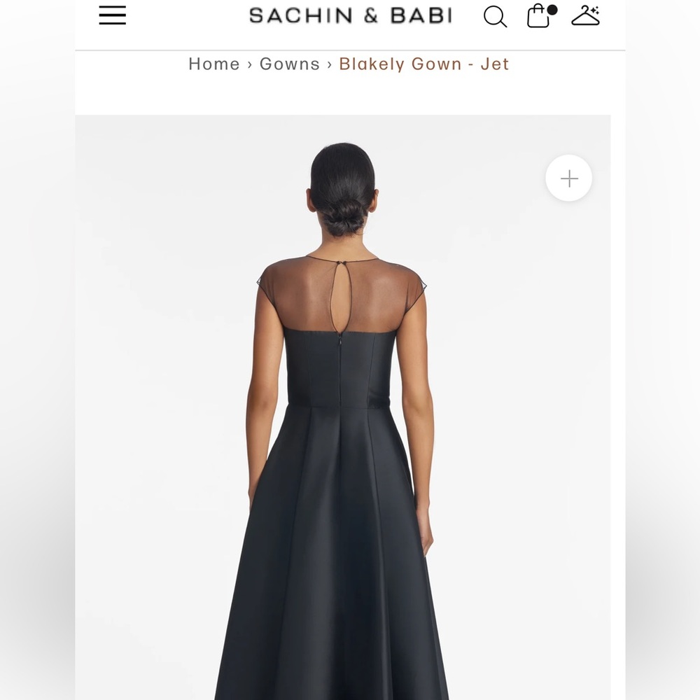 Sachin & Babi Black gown - Picture 2 of 6